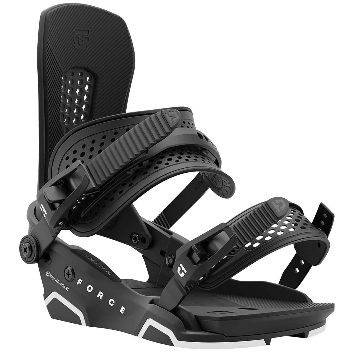 Black 2025 Force Union Snowboard Bindings Front