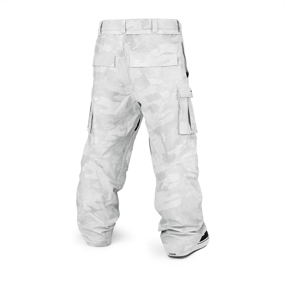 White Camo NWRK Volcom Baggy Snow Pants Back