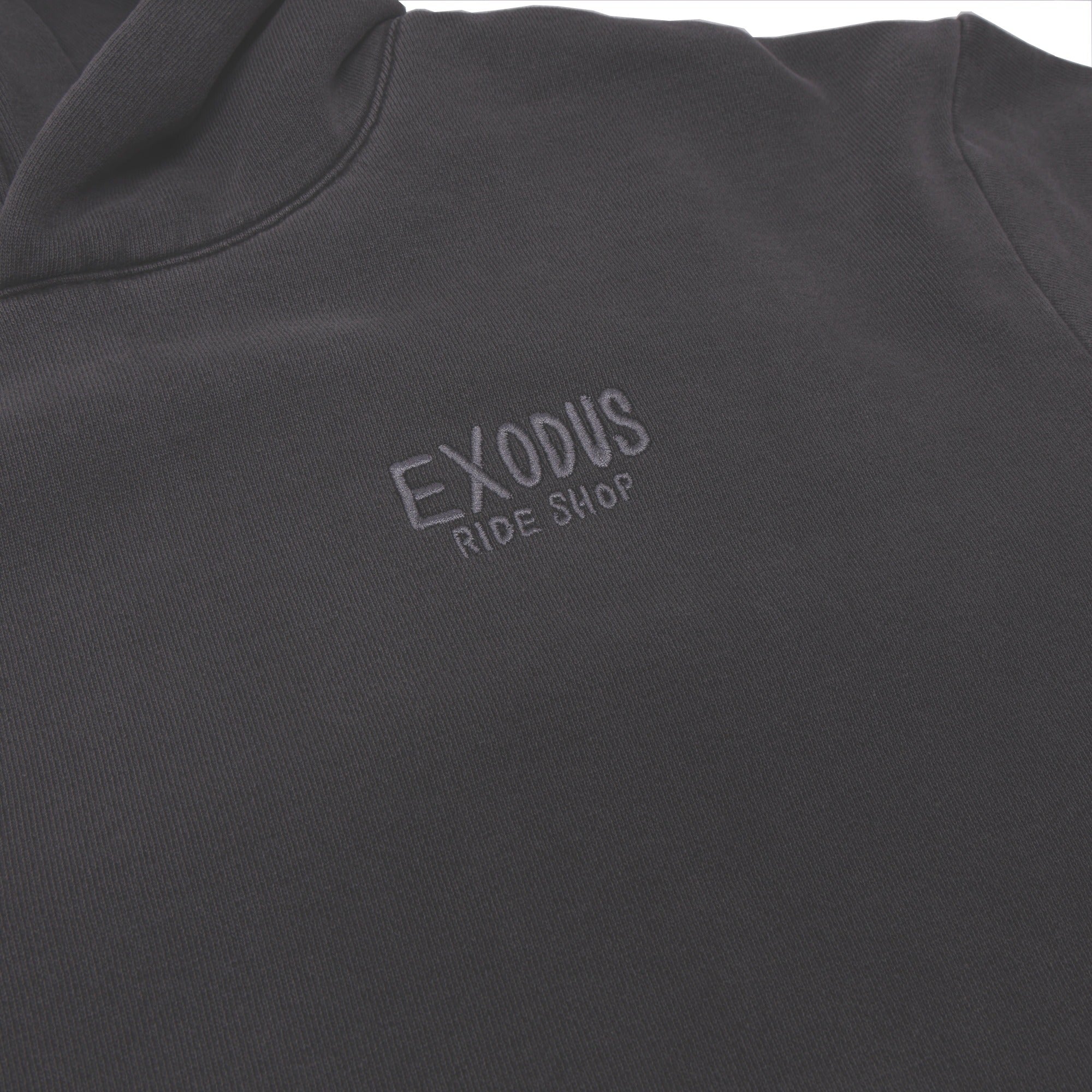 Exodus Your Local Embroidered Pullover Hoodie - Washed Black