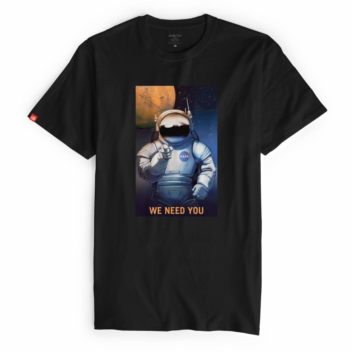 Habitat Nasa We Need You Tee - Black