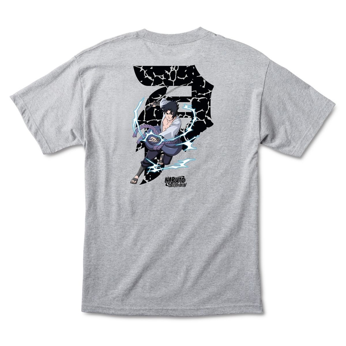 Primitive x Naruto Sasuke Dirty P Tee - Athletic Heather