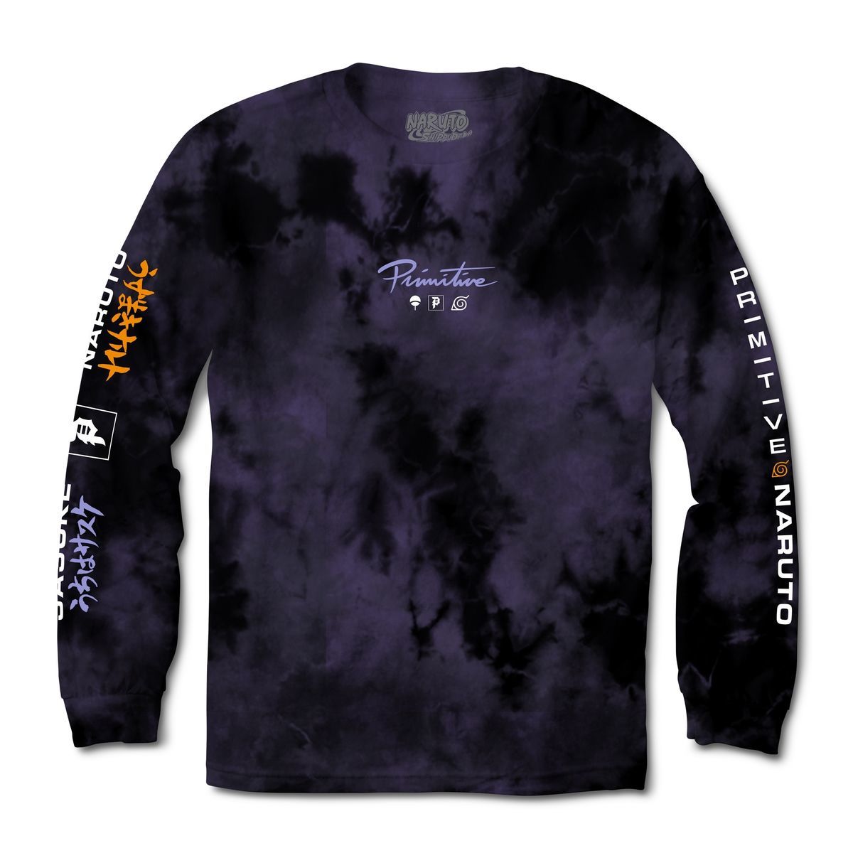 Primitive x Naruto Powers Tie-Dye Washed Long Sleeve Tee - Purple