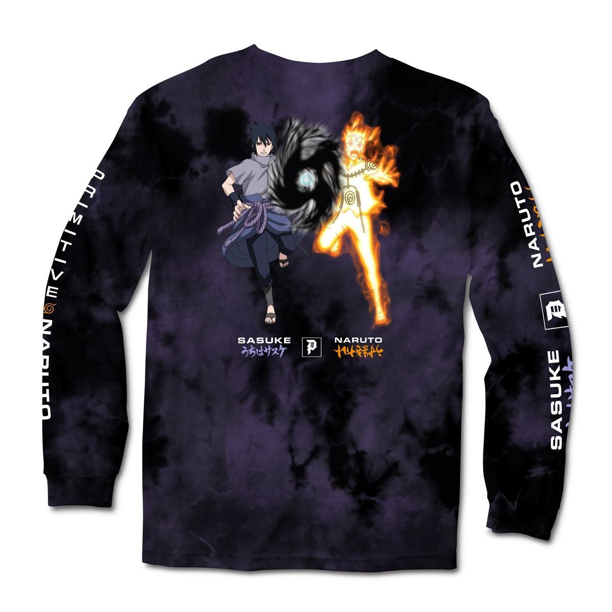 Primitive x Naruto Powers Tie-Dye Washed Long Sleeve Tee - Purple