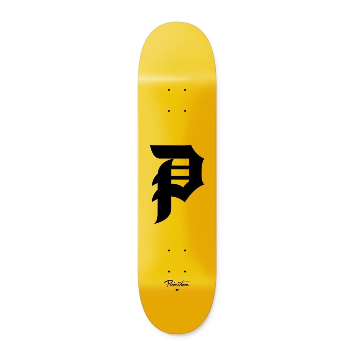 Primitive Dirty P Skateboard Deck - Yellow