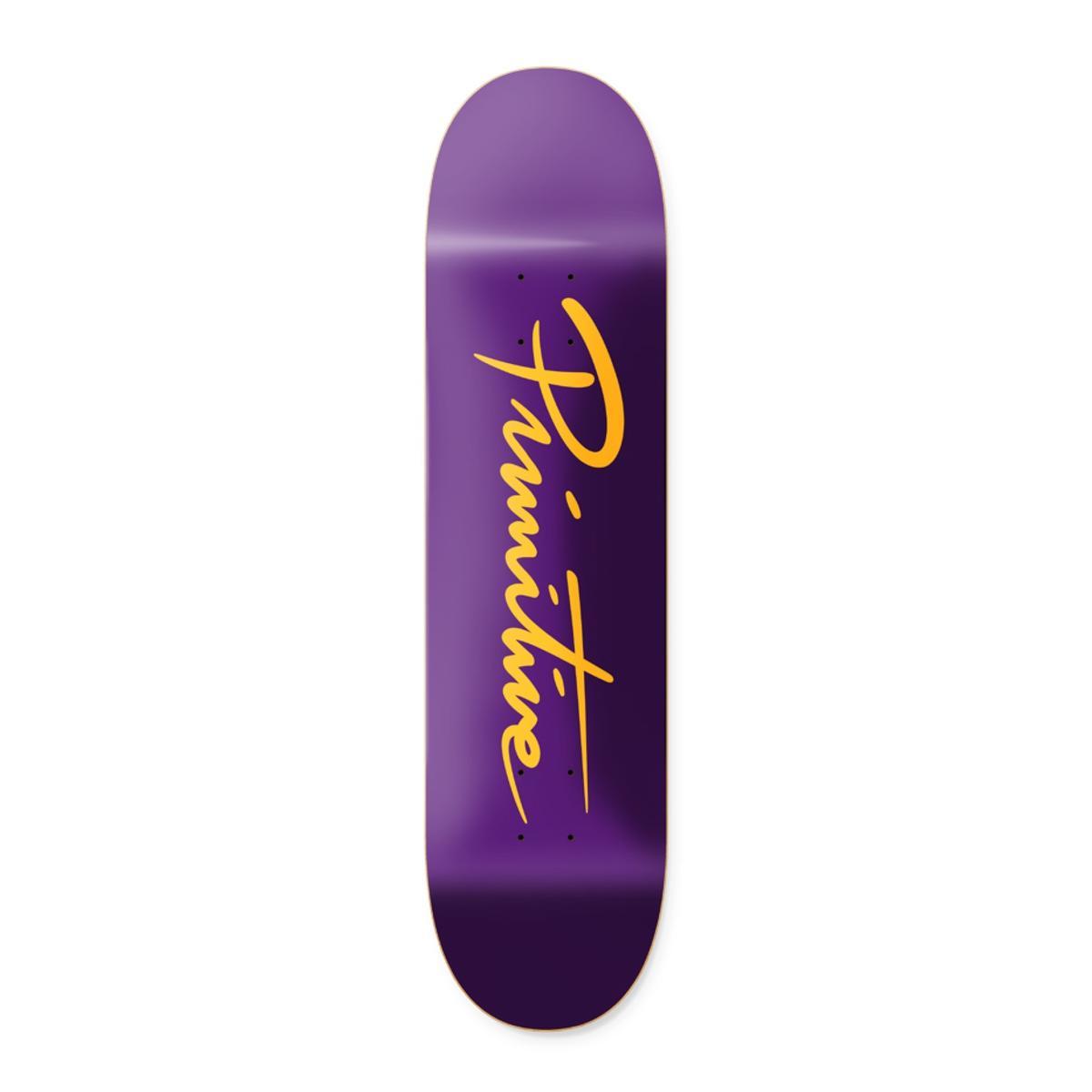 Primitive Nuevo Script Skateboard Deck - Purple