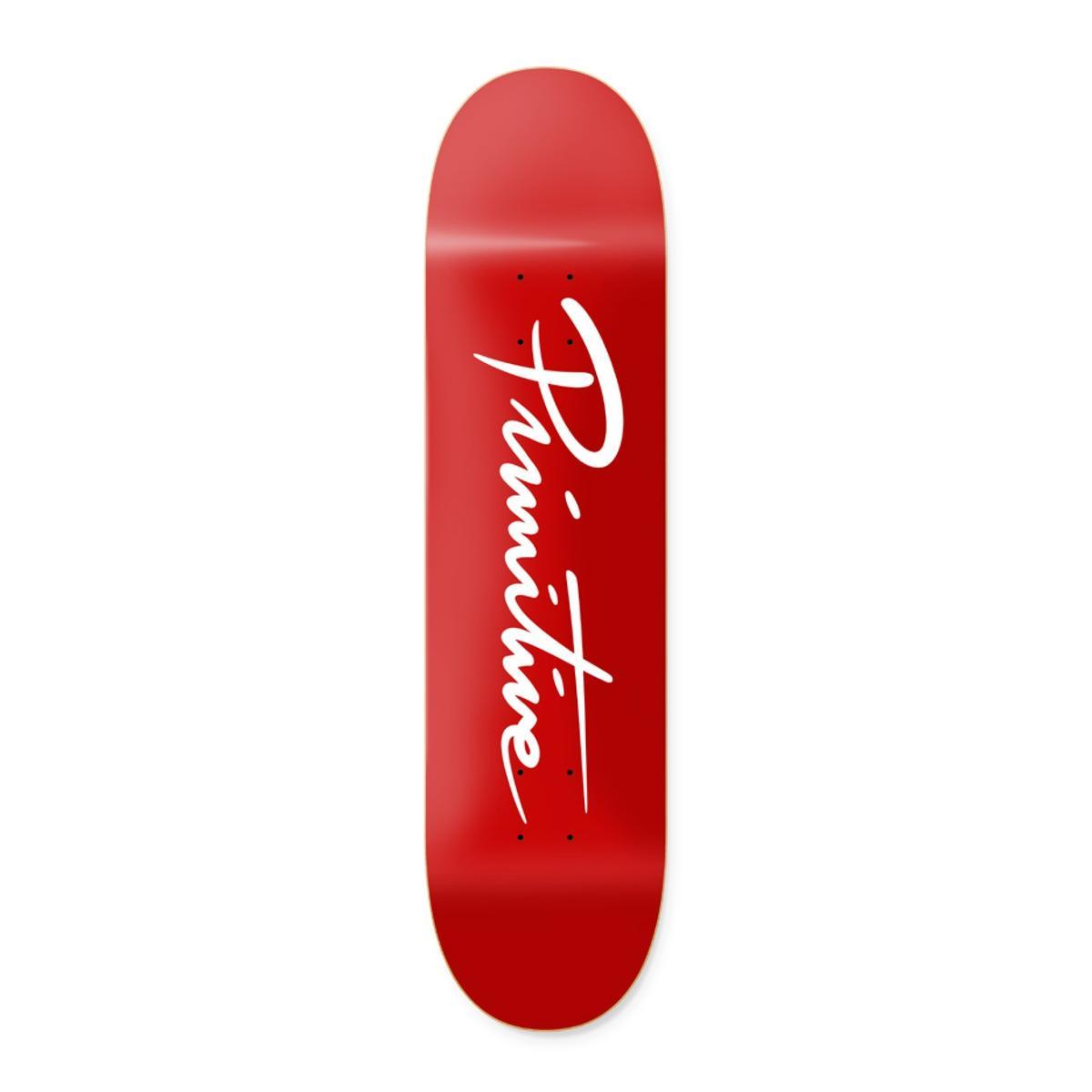 Primitive Nuevo Script Skateboard Deck - Red