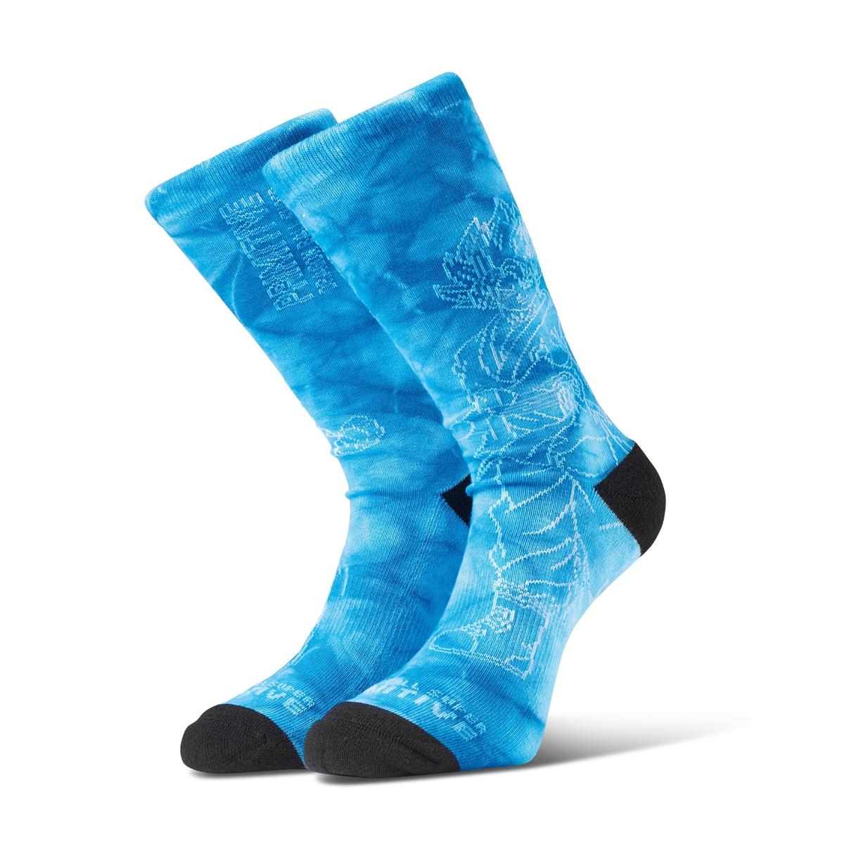 Blue SSG Goku Washed Dragon Ball Super x Primitive Skate Socks