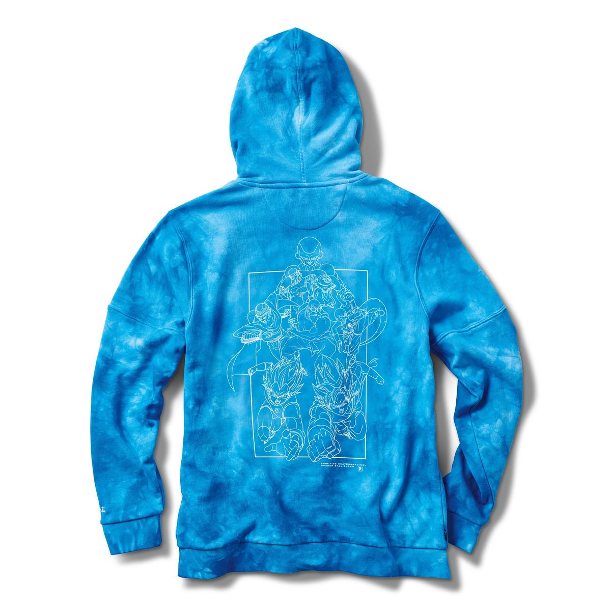 SSG Dragon Ball Super x Primitive Skate Blue Hoodie Back