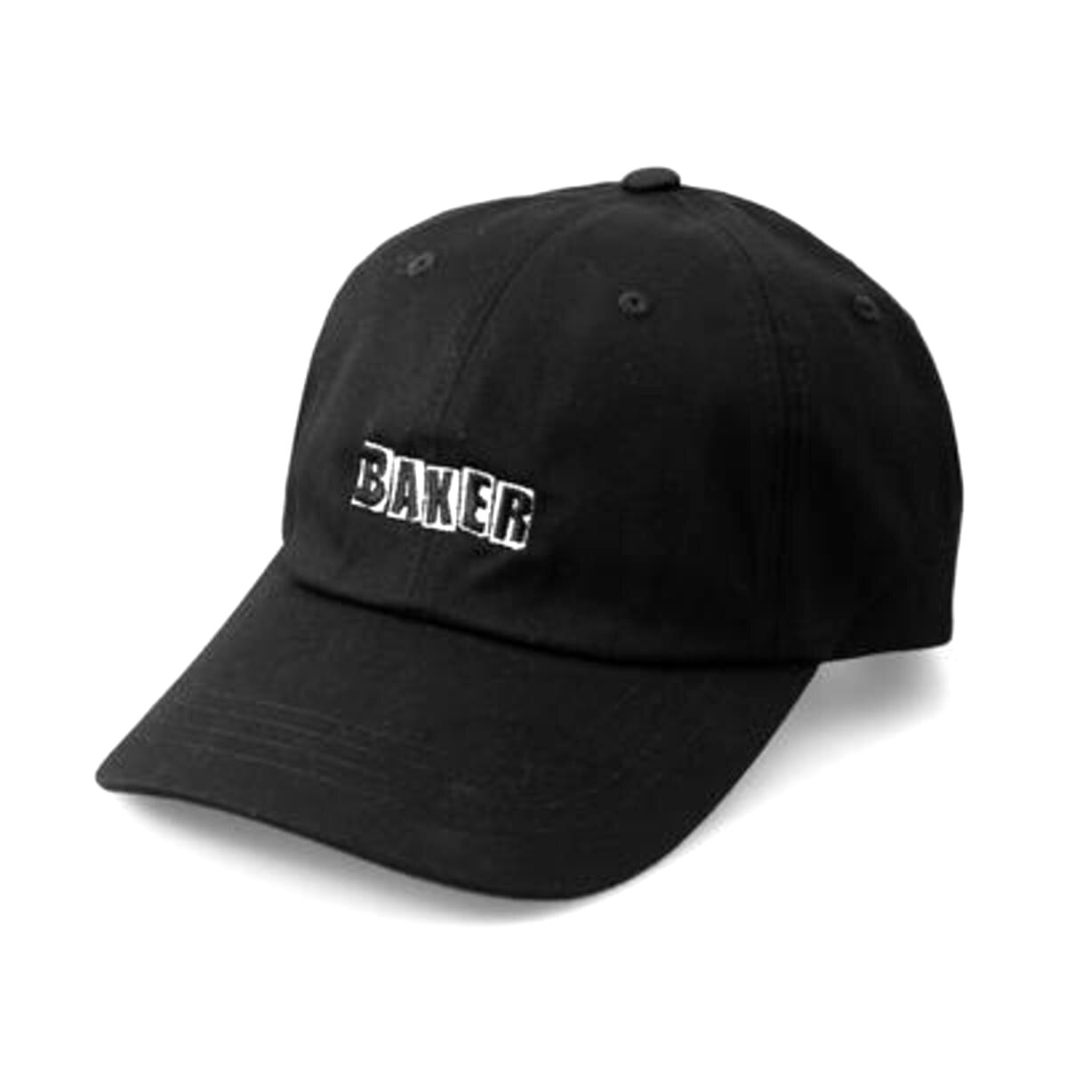 Baker Skateboards Brand Logo Dad Hat - Black/White