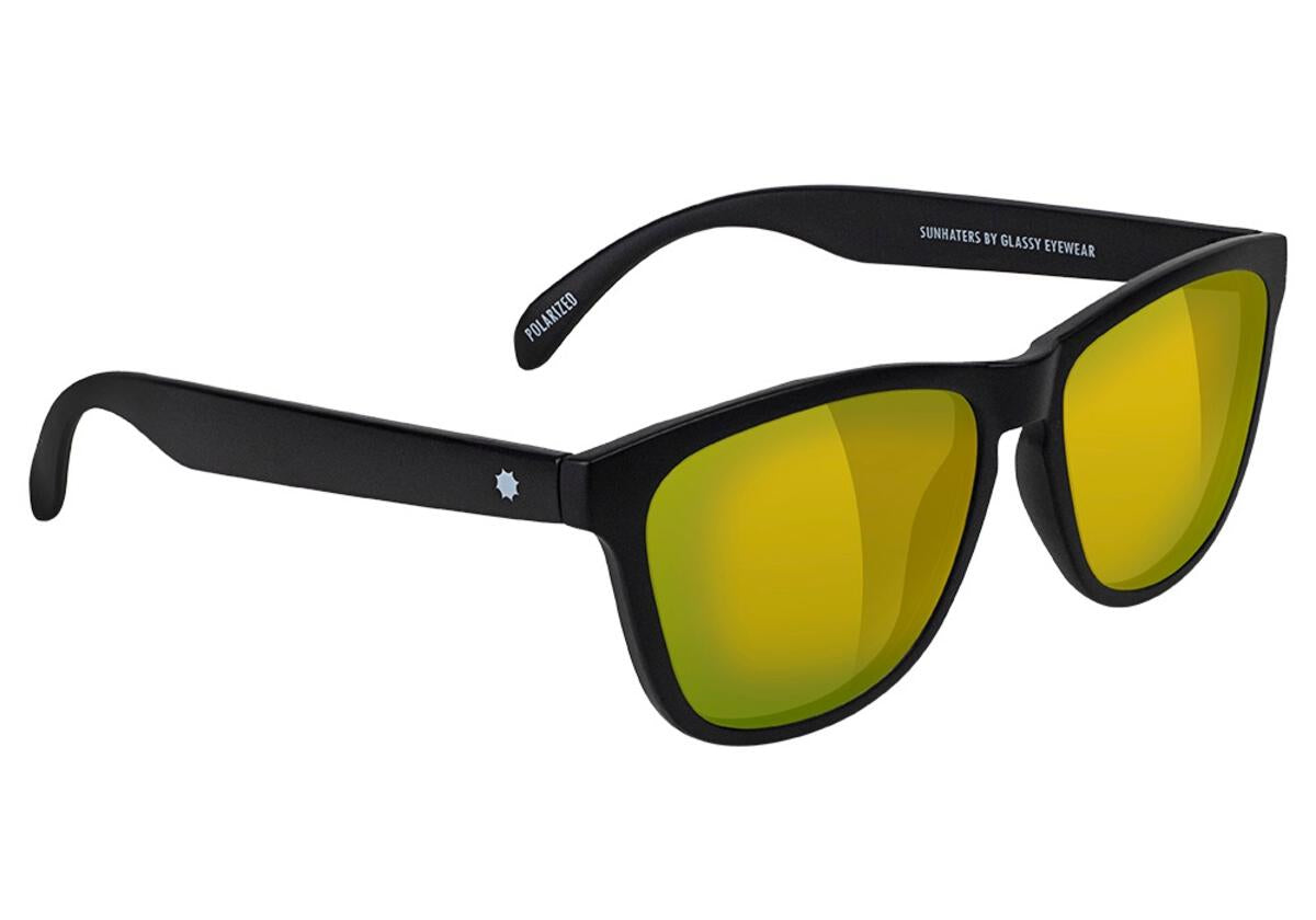 Matte Black Deric Polarized Glassy Sunglasses