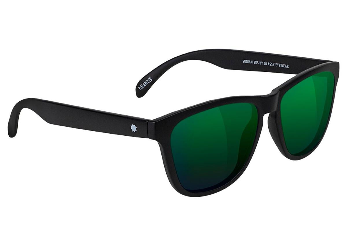 Matte Black Deric Polarized Glassy Sunglasses