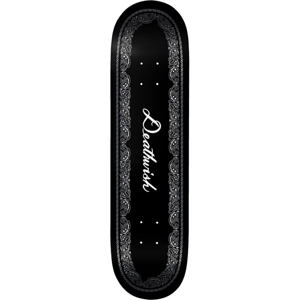 Paisley Script Deathwish Skateboard Deck