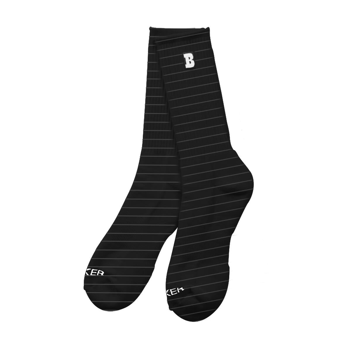 Capital B Baker Skateboards Black Striped Socks