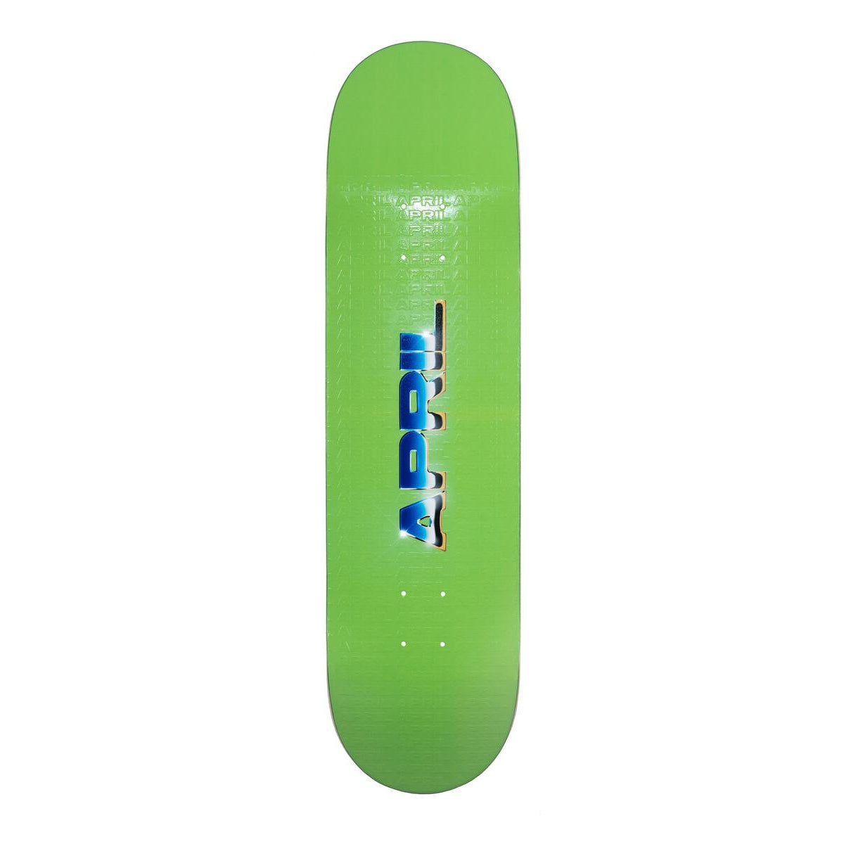 Green Printed April Logo Skateboard Deck