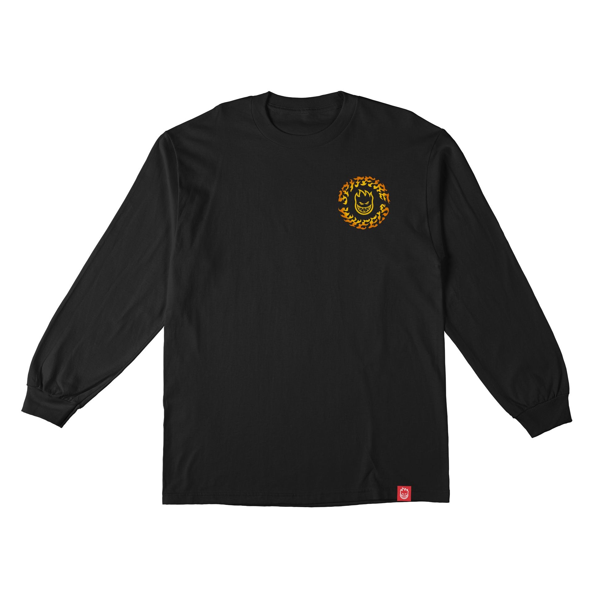 Black Torched Script Spitfire Long Sleeve T-Shirt