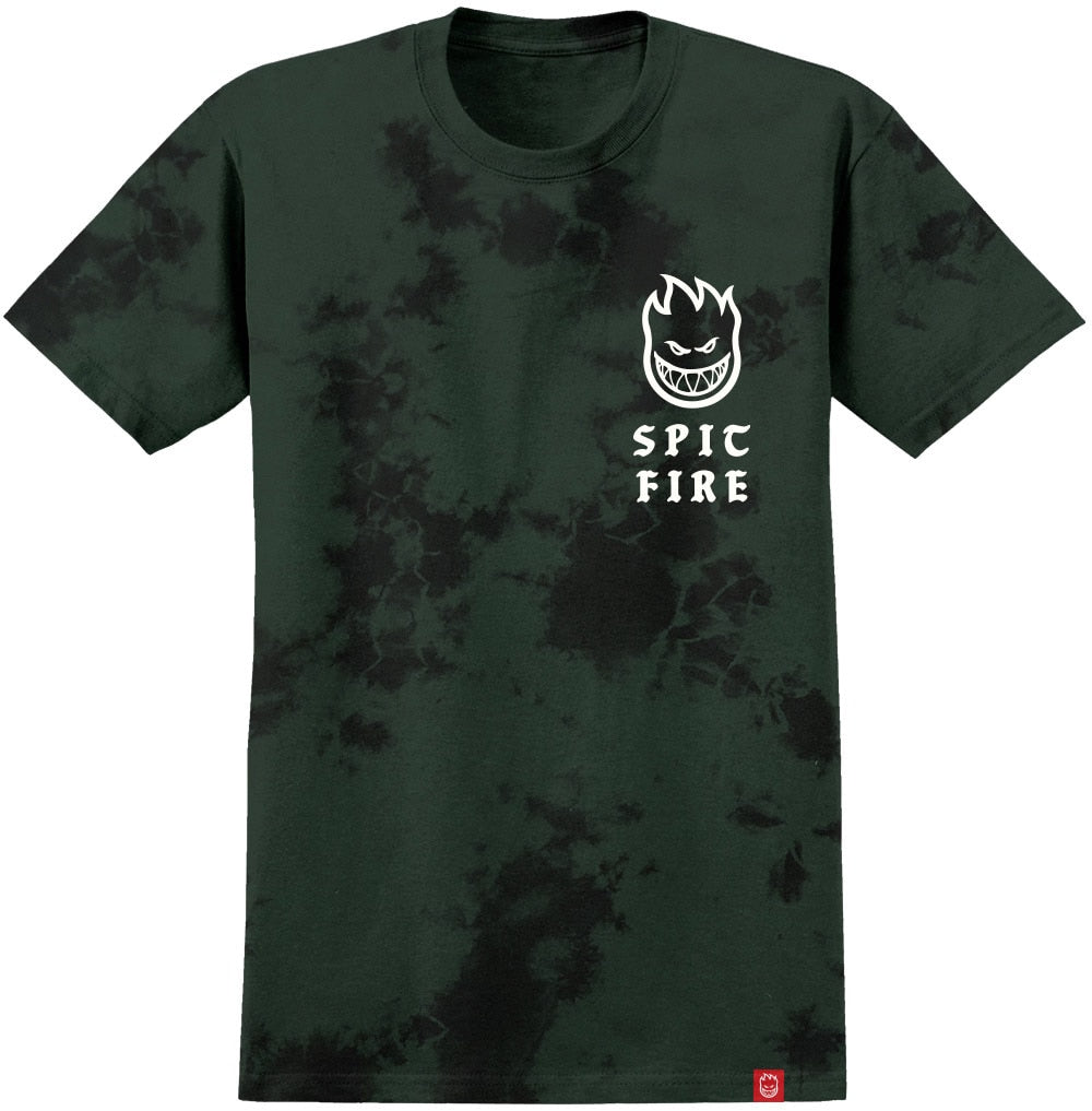 Spitfire Steady Rockin Tee - Green/Black Wash