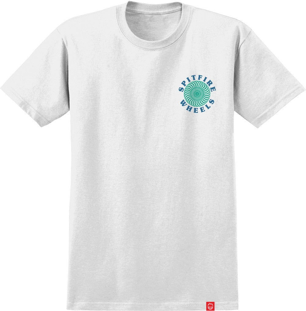 Spitfire OG Classic Tee - White/Turquoise