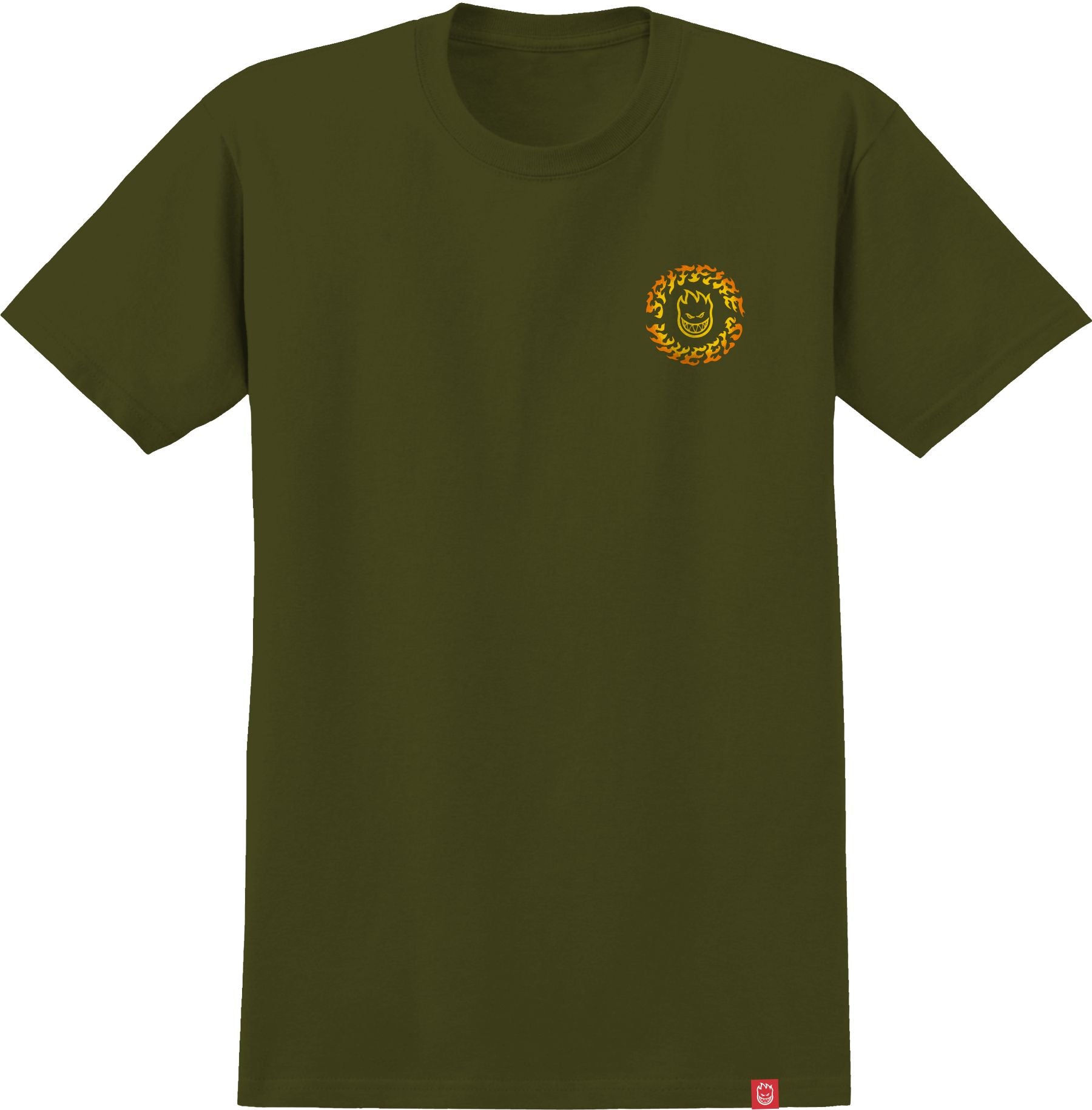 Military Green Torched Script Spitfire T-Shirt