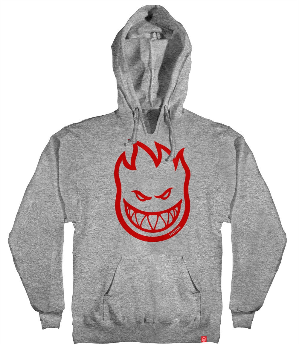 Spitfire Youth Boys Bighead Hoodie - Heather Grey/Red