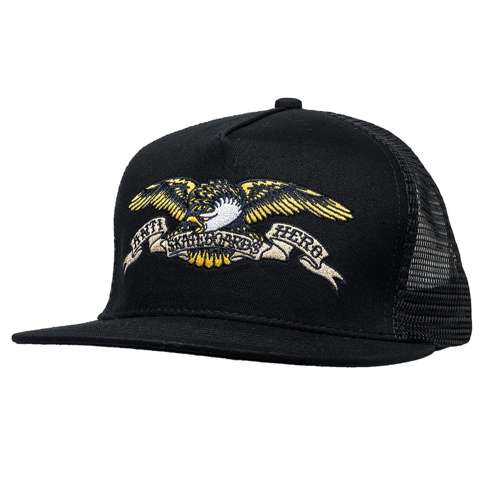 Antihero Eagle Embroidered Trucker Hat - Black