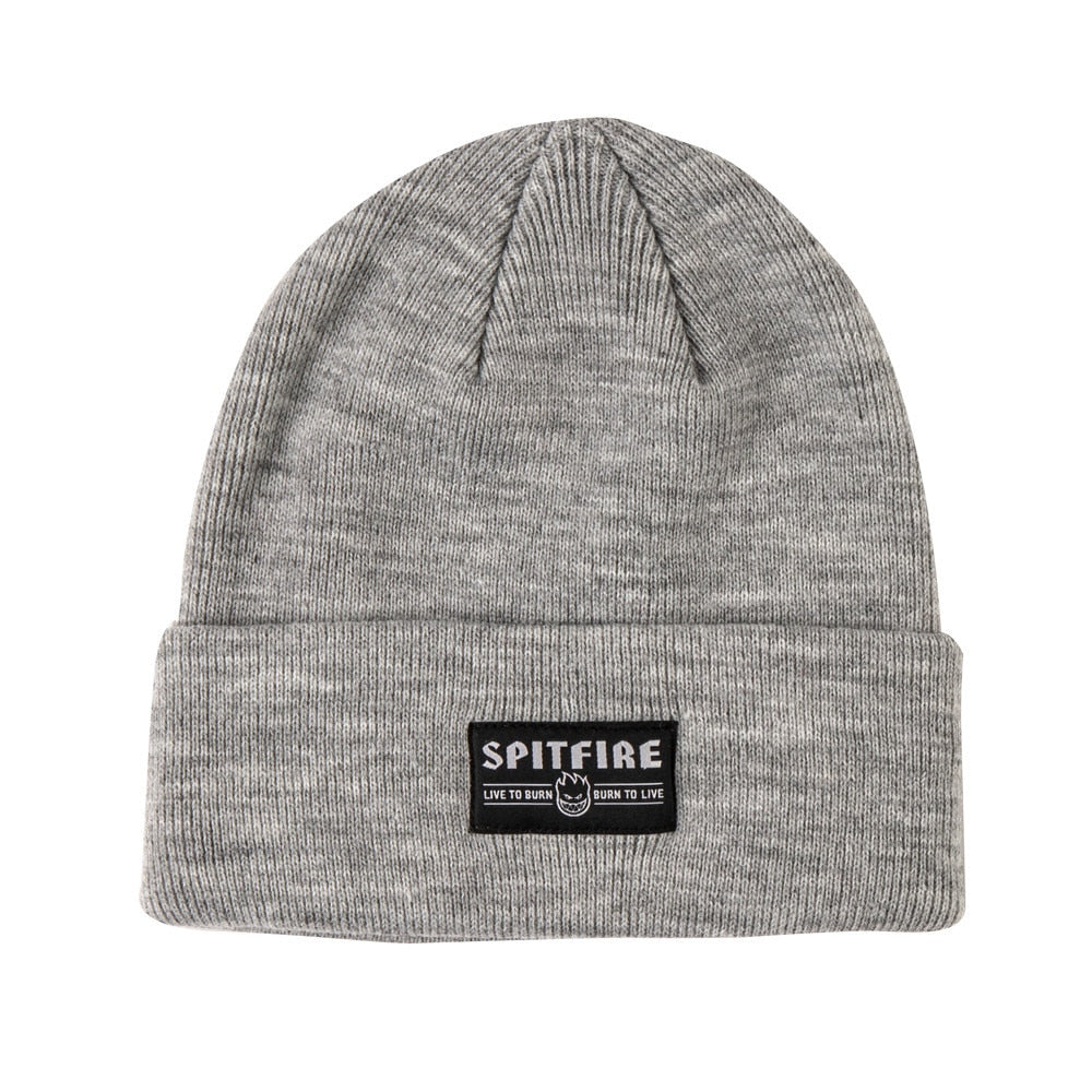 Spitfire Live To Burn Cuff Beanie - Heather Grey