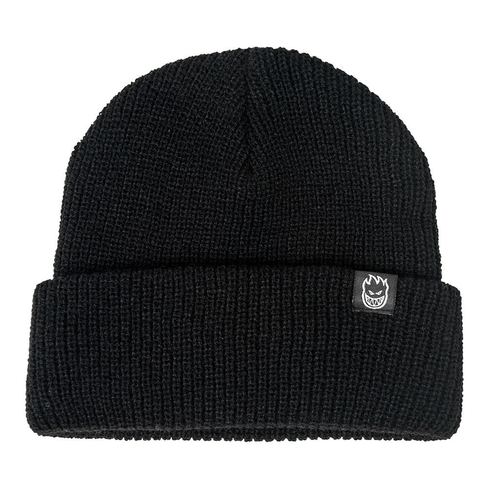 Spitfire Bighead Logo Clip Label Cuff Beanie - Black