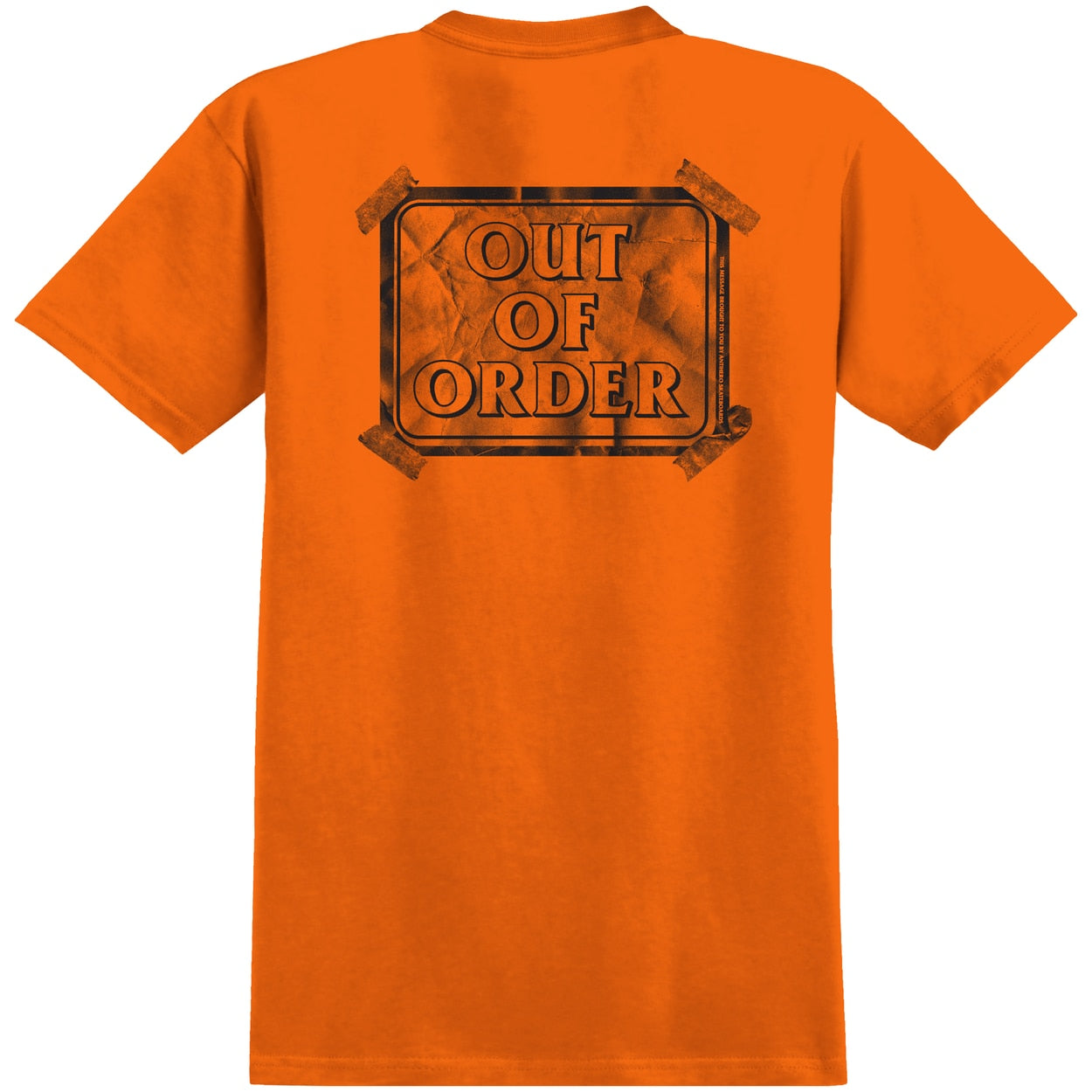 Antihero Out of Order Reserve Pocket Tee - Orange/Black