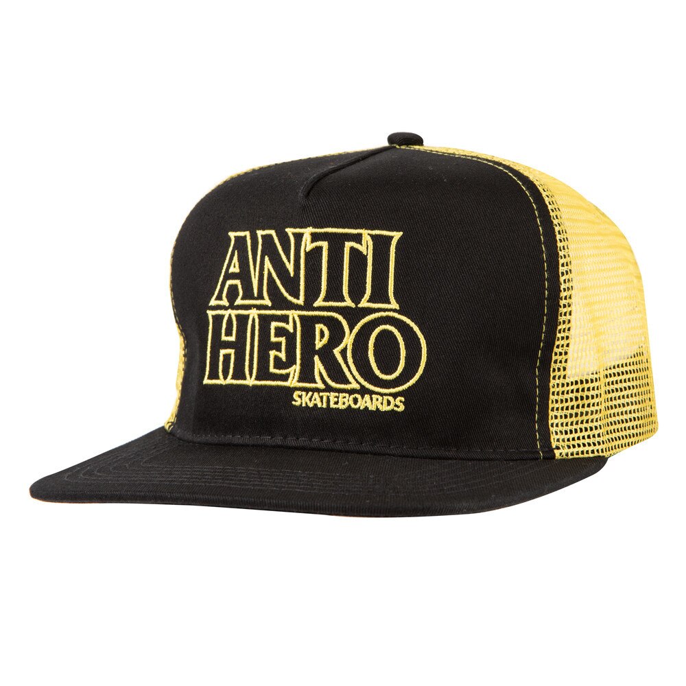 Antihero Blackhero Outline Trucker Hat - Black/Gold