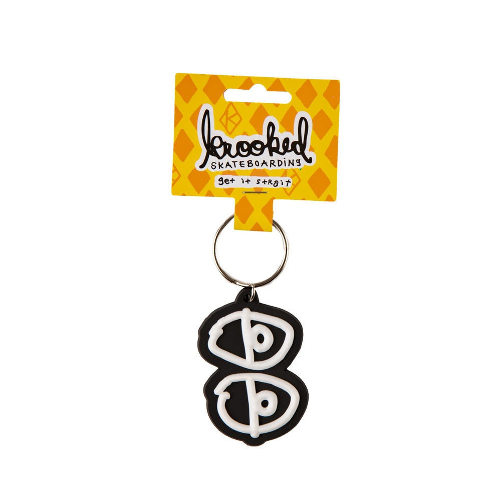 Krooked Eyes Key Chain - Black/White