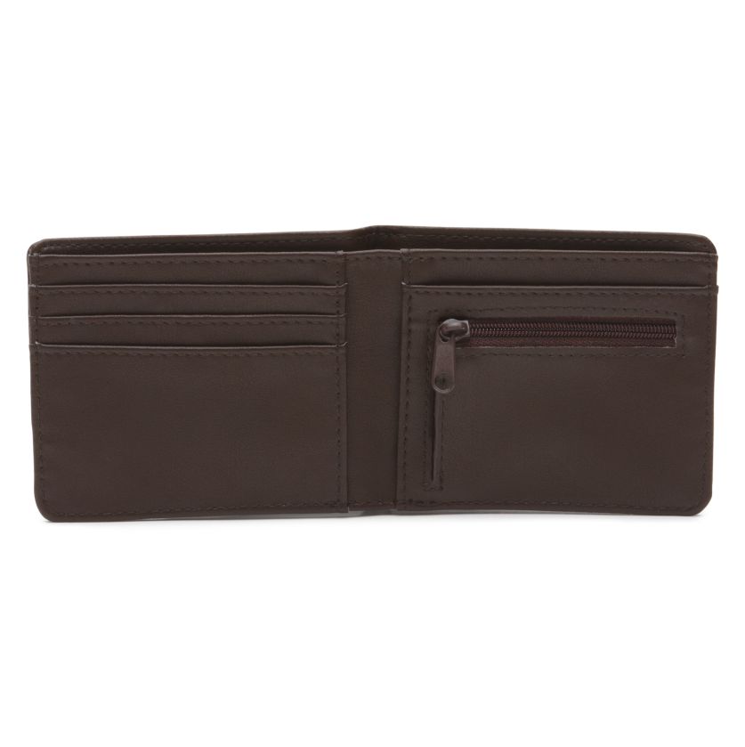 Dark Brown Drop V Vans Bifold Wallet Back