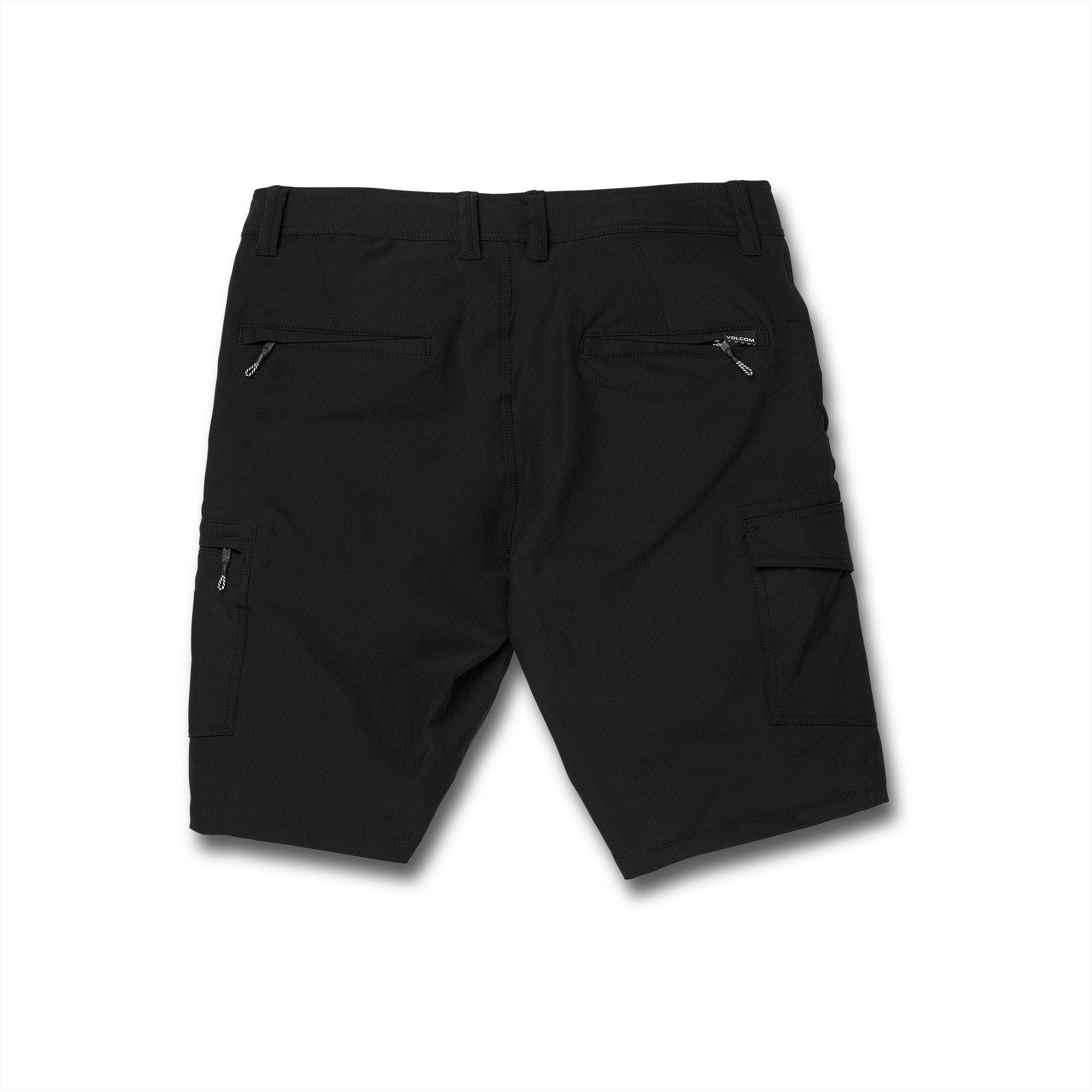 Black Surf N' Turf Dry Cargo Volcom Boardshorts Back