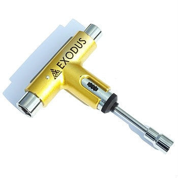 Silver X Exodus Ratchet Skateboard Tool - Gold/Silver