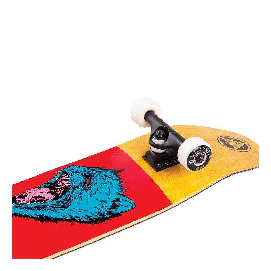 Welcome Tasmanian Angel Complete Skateboard - Yellow Stain/Red/Blue