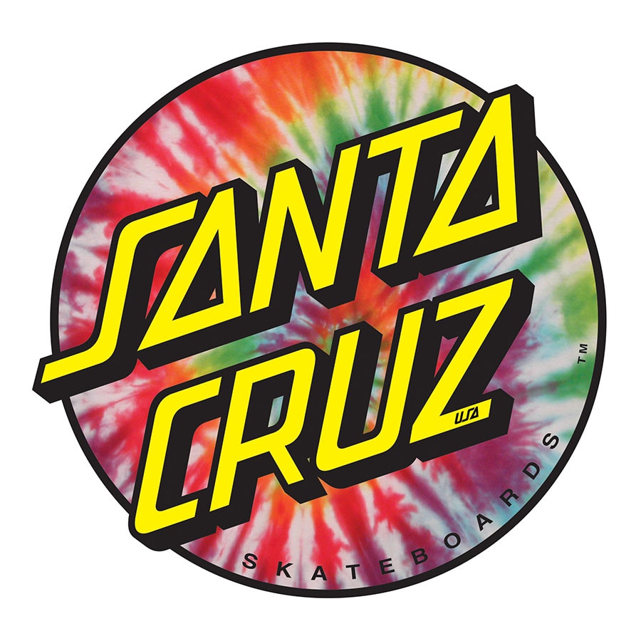 Santa Cruz Tie Dye Dot Sticker 3"