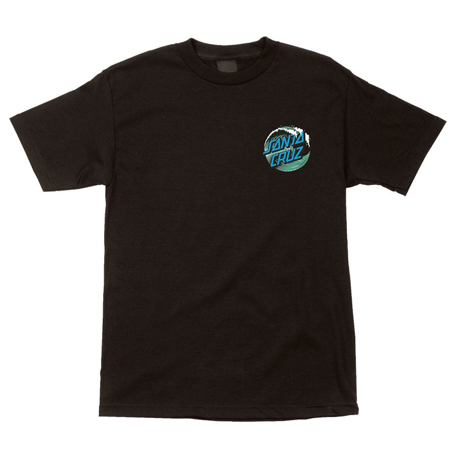 Santa Cruz Youth Wave Dot Tee - Black