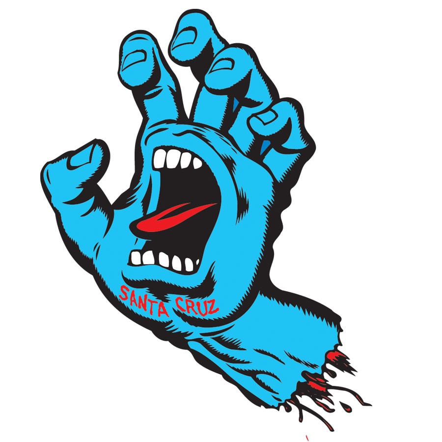 Santa Cruz Screaming Hand Sticker 3"