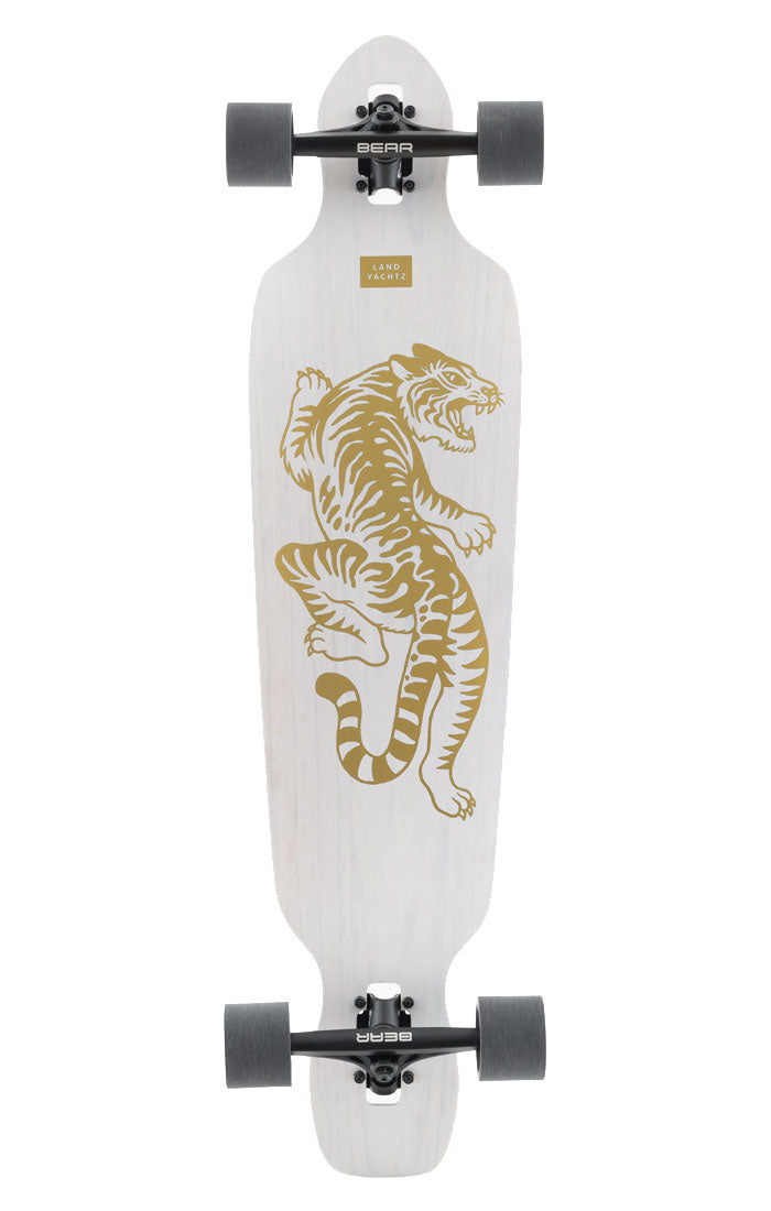 White 38" Battle Axe Bengal Landyachtz Complete Longboard