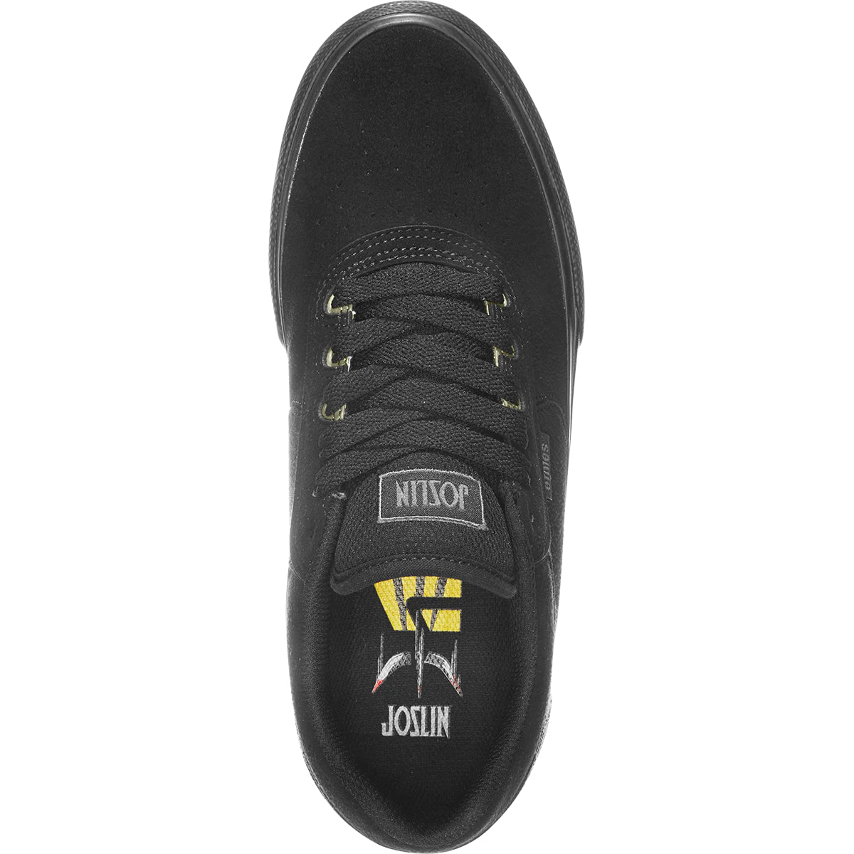 Black/Black Chris Joslin Vulc Etnies Skateboarding Shoe Top