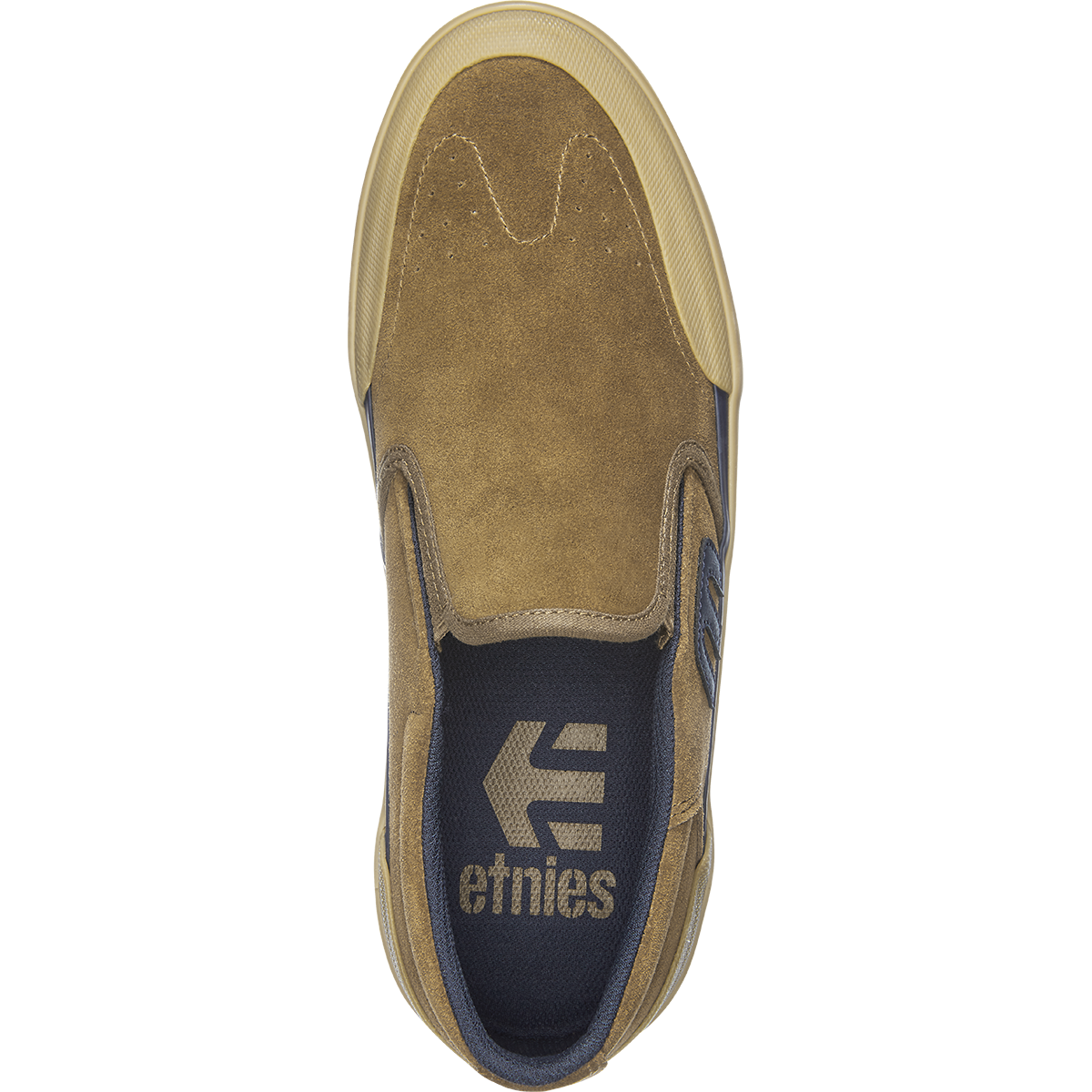 Brown Marana XLT Etnies Slip On Skateboarding Shoe Top