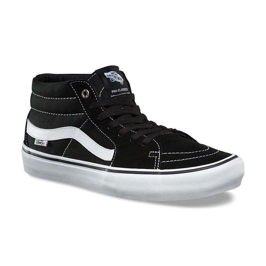 Vans Sk8-Mid Pro Skate Shoe - Black/White