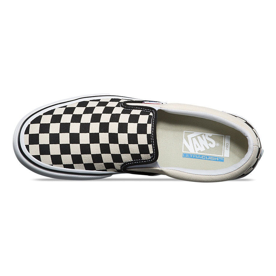 Vans Slip On Pro Skate Shoes - Checkerboard Black/White