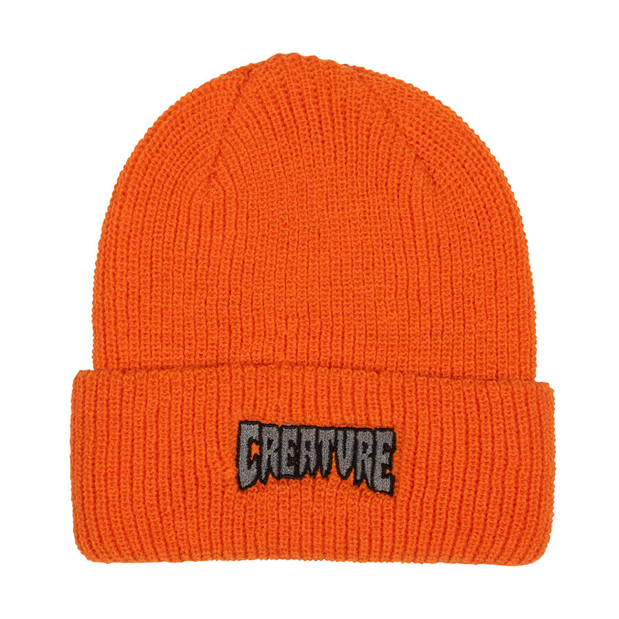 Orange Longshoreman Outline Creature Skateboard Beanie