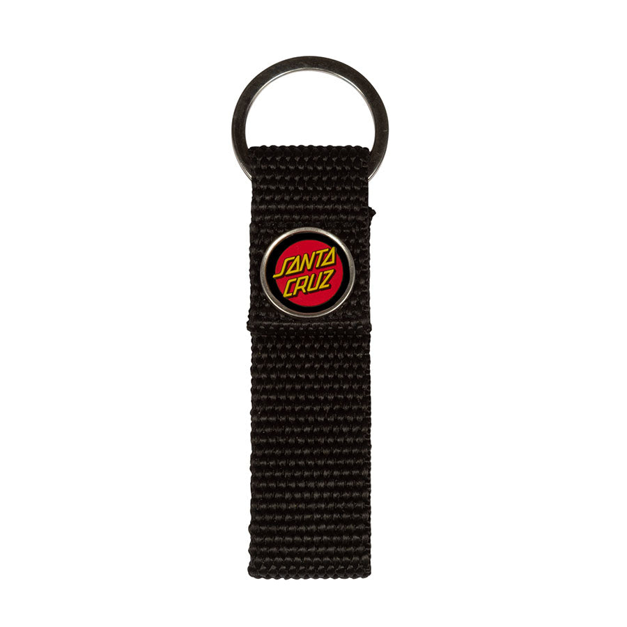 Black Classic Dot Santa Cruz Key Chain