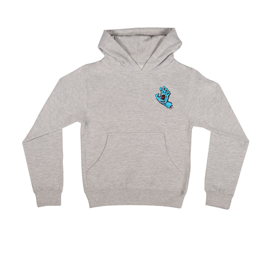 Grey Heather Kids Screaming Hand Santa Cruz Hoodie