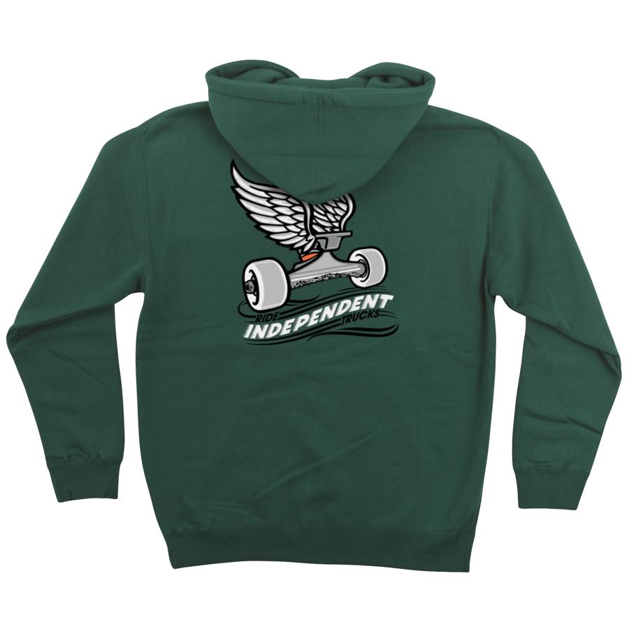 Alpine Green Take Flight Independent Trucks Pullover Hoodie Back