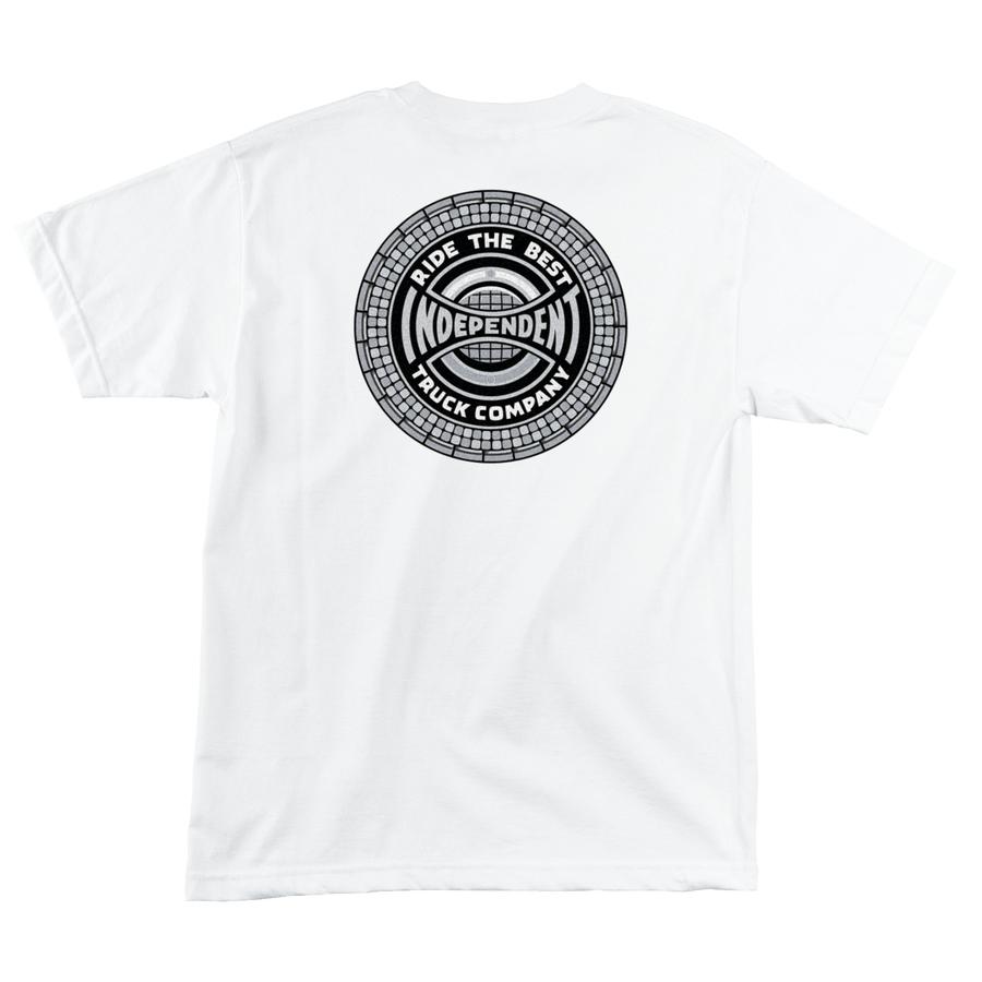 White Tile Span Independent Trucks T-Shirt Back