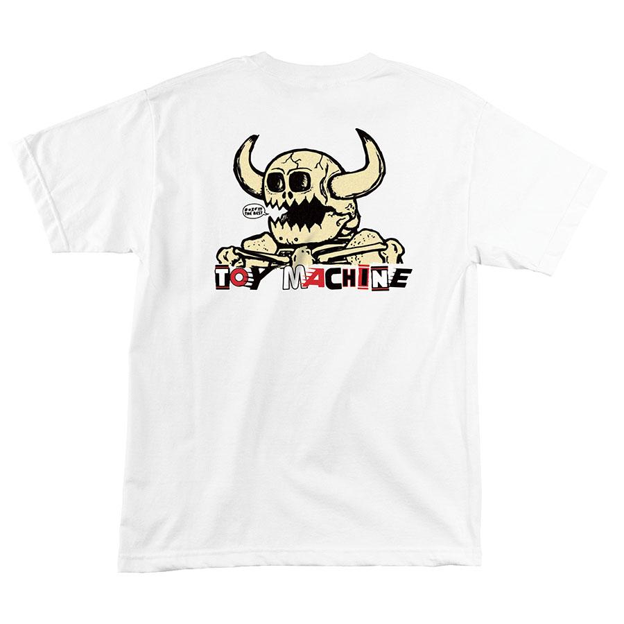 White Toy Machine Mash Up Independent Trucks T-Shirt Back