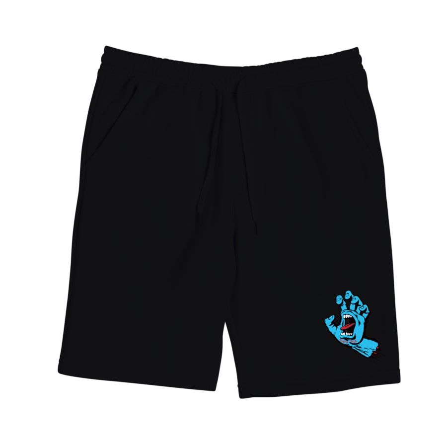 Black Screaming Hand Santa Cruz Sweat Shorts