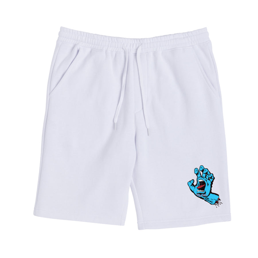 White Screaming Hand Santa Cruz Sweat Shorts