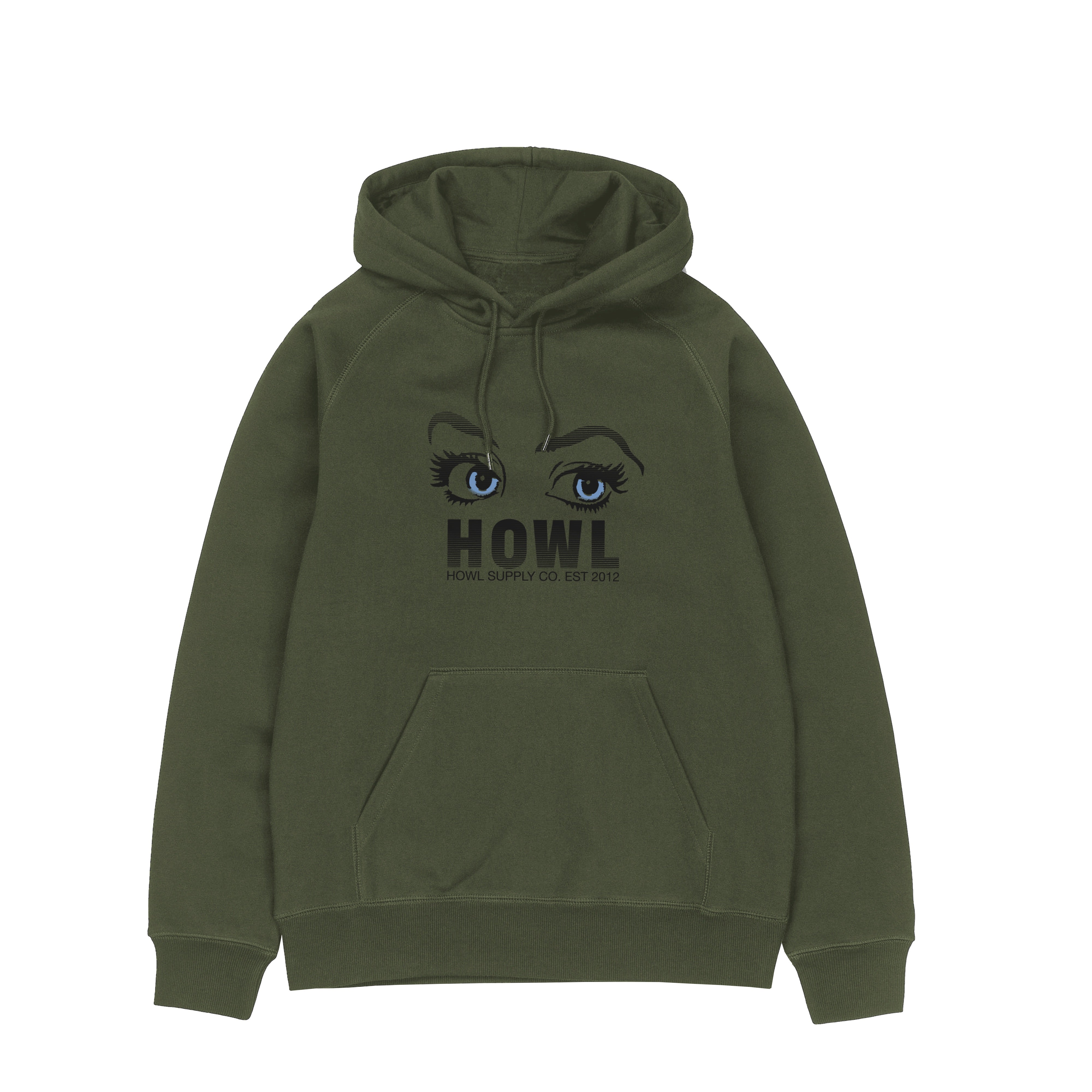 Green Big Eyes Howl Supply Hoodie